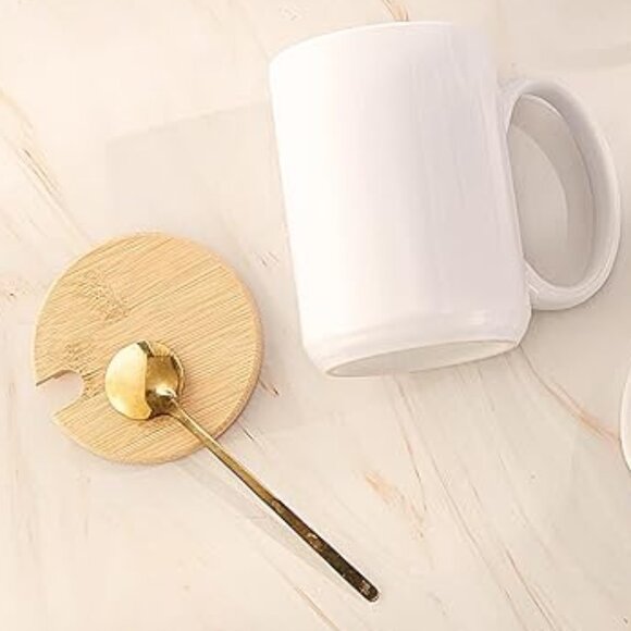 Custom Name Large Latte Mug, Butterflies with Lid and Latte Spoon - Picture 2 of 3